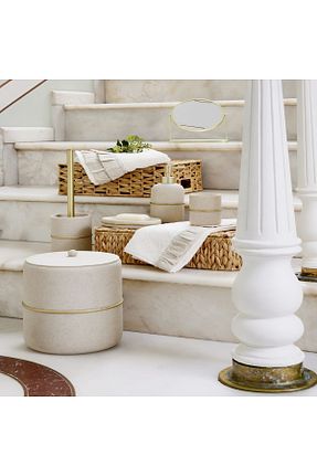 سبد قهوه ای حصیر Linens - کد 893795599