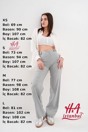 شلوار طوسی زنانه پلی ویسکون H&A İSTANBUL - کد 921182706