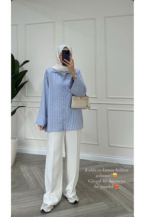 پیراهن حجاب آبی زنانه کلوش Hooopstore - کد 924293911