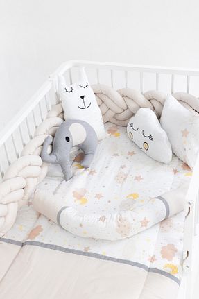 ست لحاف و روکش لحاف و روکش بالش کودک و نوزاد بژ پنبه ای Cozibo - کد 924303290