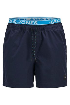 شلوارک ساحلی سرمه ای مردانه پلی استر Jack & Jones - کد 924771665