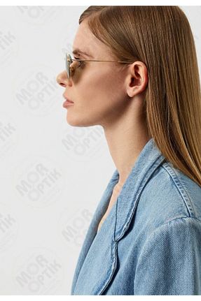 عینک آفتابی طلائی زنانه پلاریزه Ray-Ban - کد 742678895