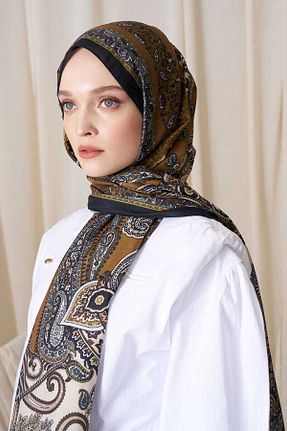 شال زرد زنانه پنبه ای Madame Polo - کد 924316739