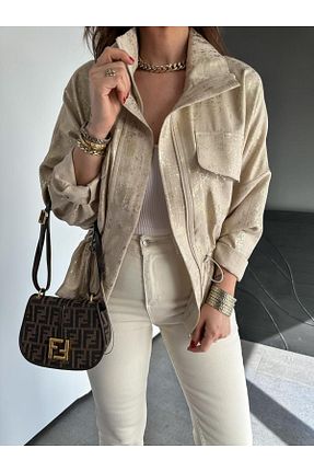 کت بژ زنانه رگولار Zerrincan Giyim - کد 924314280
