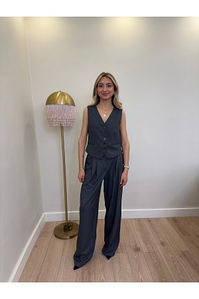 ست بالاتنه و پائین تنه طوسی زنانه بافتنی Lauren Butik - کد 924317649