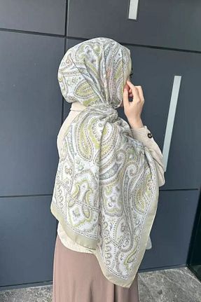 شال سبز زنانه پنبه ای Madame Polo - کد 924315741