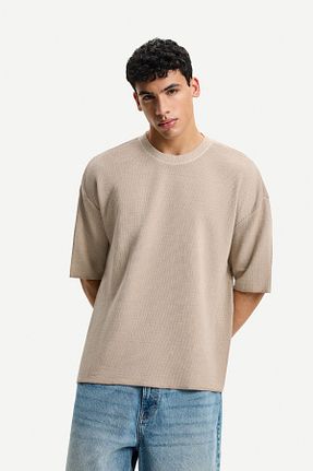 تیشرت صورتی مردانه Relaxed Bershka - کد 924331076