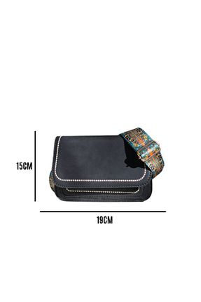 کیف دوشی مشکی زنانه چرم مصنوعی HAPBUY - کد 850807926