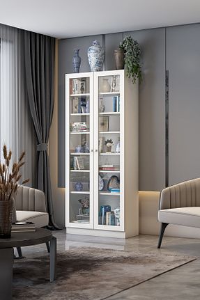 ویترین و بوفه ظروف نقره سفید DEKOREX - کد 94124494