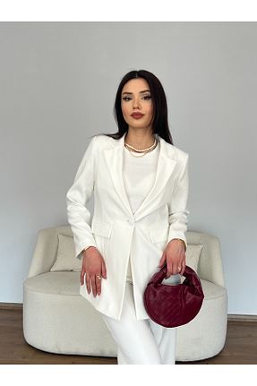 کت بلیزر سفید زنانه پلی استر Nesil - کد 924349211