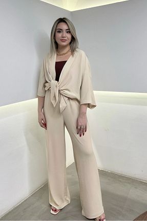 ست بالاتنه و پائین تنه زنانه بافتنی YAKAMEL - کد 924355426