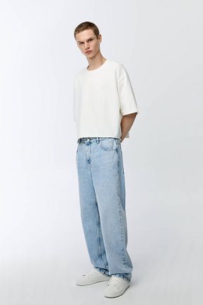 شلوار جین سرمه ای مردانه رگولار Pull & Bear - کد 819597338