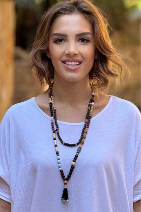 گردنبند جواهر آبی زنانه Nevin Kaya Moda - کد 924371035