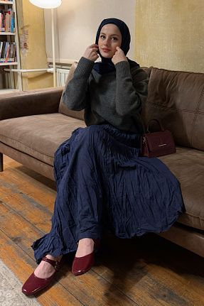 دامن حجاب سرمه ای زنانه کلوش InStyle - کد 897472778