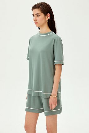 تیشرت رنگی زنانه اورسایز Allyco - کد 923473132