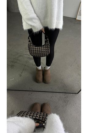 کیف دوشی طوسی زنانه چرم مصنوعی BAGS - کد 924386467