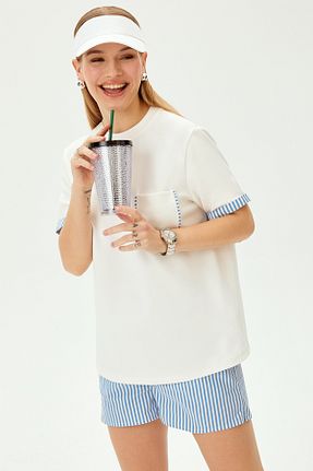 تیشرت رنگی زنانه اورسایز Allyco - کد 923482240
