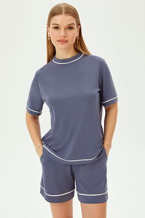 تیشرت رنگی زنانه اورسایز Allyco - کد 923473146