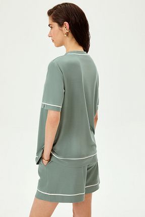 تیشرت رنگی زنانه اورسایز Allyco - کد 923473132