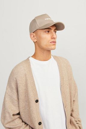 کلاه بژ زنانه پنبه ای Jack & Jones - کد 924809366