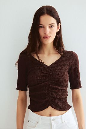 بادی قهوه ای زنانه H&M - کد 924395423