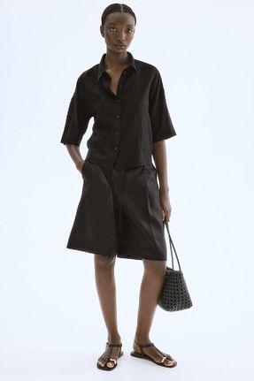 پیراهن مشکی زنانه رگولار H&M - کد 925039938