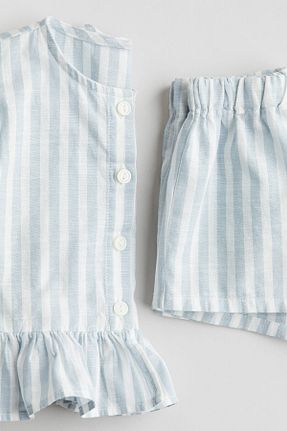 ست بالاتنه و پائین تنه آبی بچه گانه پنبه ای H&M - کد 925038928