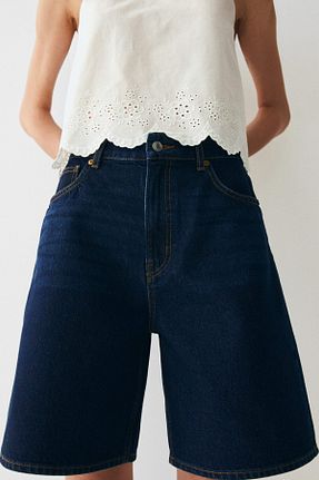 شلوارک و برمودا آبی زنانه Straight H&M - کد 924396186