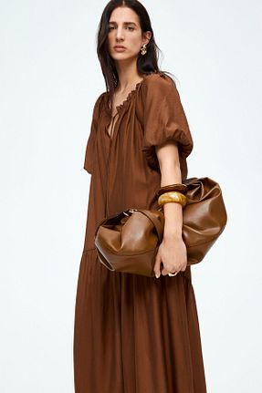 لباس قهوه ای زنانه بافتنی H&M - کد 924395111