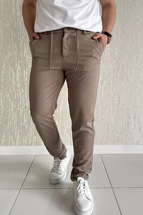 شلوار قهوه ای مردانه پنبه ای MİSHAR İTALİA - کد 924394907