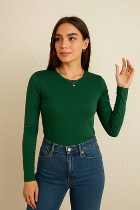 بادی سبز زنانه یقه دوچرخه modavingo - کد 883357835