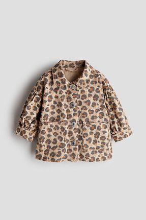 تیشرت بژ بچه گانه یقه پیراهنی H&M - کد 925002784