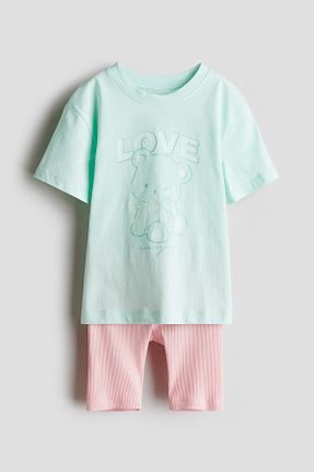 شلوارک و برمودا فیروزه ای بچه گانه رگولار H&M - کد 925039265