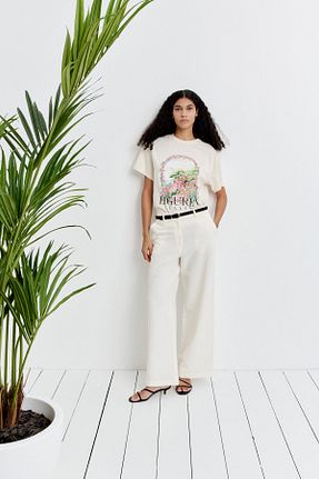 شلوار زنانه مخلوط کتان H&M - کد 924396417