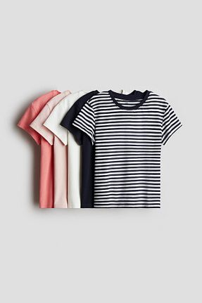 تیشرت سرمه ای بچه گانه یقه دوچرخه H&M - کد 924396262