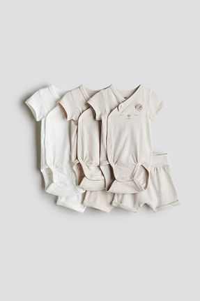 بادی بژ بچه گانه یقه هفت H&M - کد 925039026