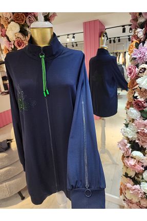 ست بالاتنه و پائین تنه سرمه ای زنانه بافتنی SEÇİL - کد 924390423
