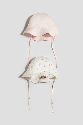 کلاه صورتی بچه گانه پنبه ای H&M - کد 924396665