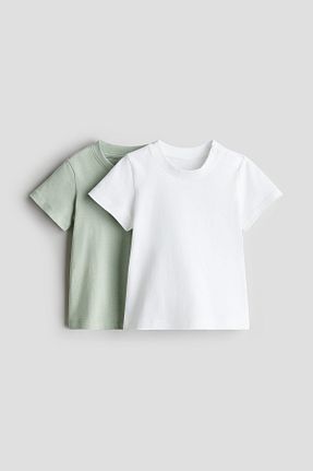 تیشرت رنگی بچه گانه یقه دوچرخه H&M - کد 924395942