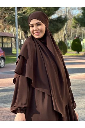 کلاه و ابایا قهوه ای زنانه بافتنی SOFT - کد 901628656