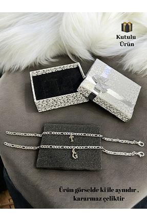 دستبند استیل (فولاد) طوسی زنانه استیل (فولاد) GLANZEND - کد 921371739