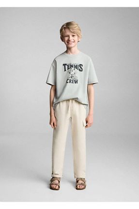 تیشرت طوسی بچه گانه رگولار MANGO Kids - کد 901093772