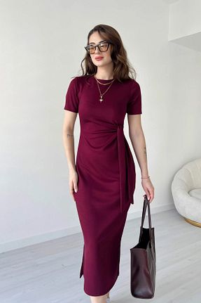 لباس زرشکی زنانه بافتنی Aventien - کد 924432550