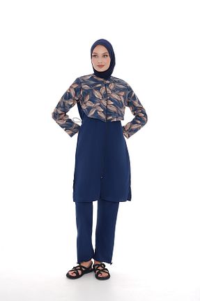 مایو حجاب سرمه ای زنانه مخلوط پلی استر Emayo - کد 925045298
