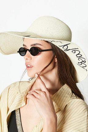 کلاه بژ زنانه حصیر C&CITY - کد 685704875