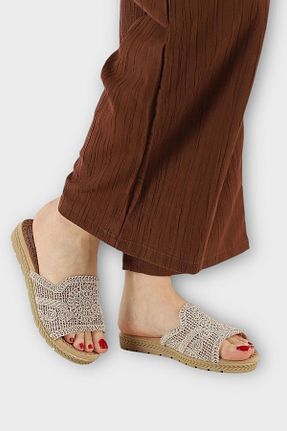دمپائی بژ زنانه پارچه ای Liger - کد 708868461