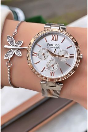 ساعت مچی بژ زنانه 36-40 میلی متر Ferrucci - کد 924465844