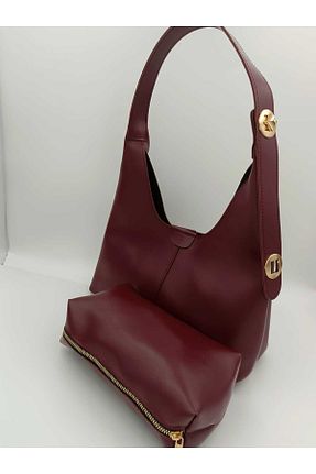 کیف دوشی زرشکی زنانه چرم مصنوعی kemsubag - کد 924462602