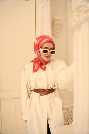 روسری قرمز 90 x 90 Silk Home - کد 924463904