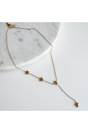 گردنبند استیل ( فولاد ) طلائی استیل (فولاد) VenüsDesign - کد 924461876